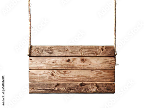 old wooden signboard  isolated on a transparent Background