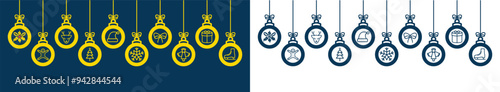 Hanging Christmas Decoration Ornament Vector.