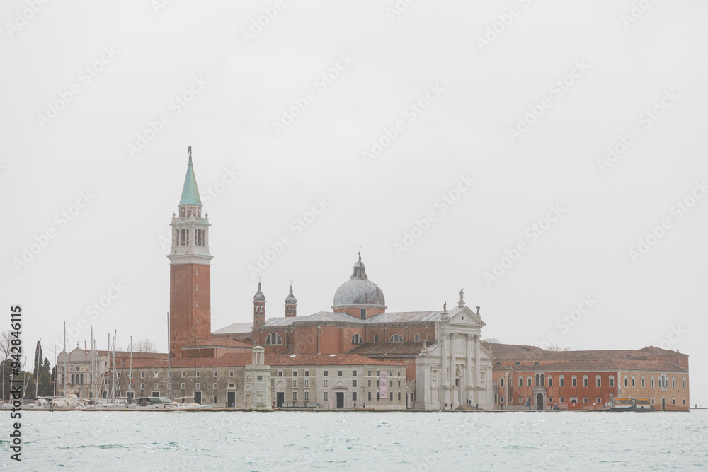 Fototapeta premium Venice, Italy. Beautiful view of Venice in cloudy weather, panorama, travel concept