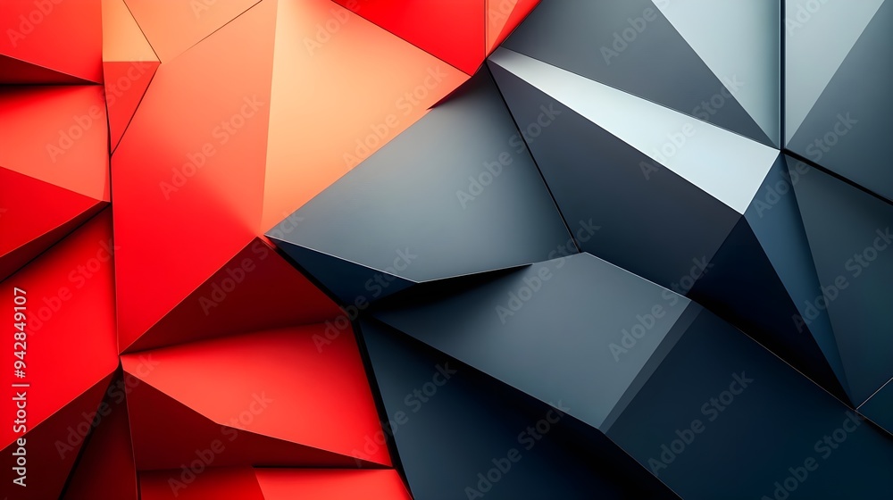 Obraz premium Abstract Red & Blue Geometric Pattern Background