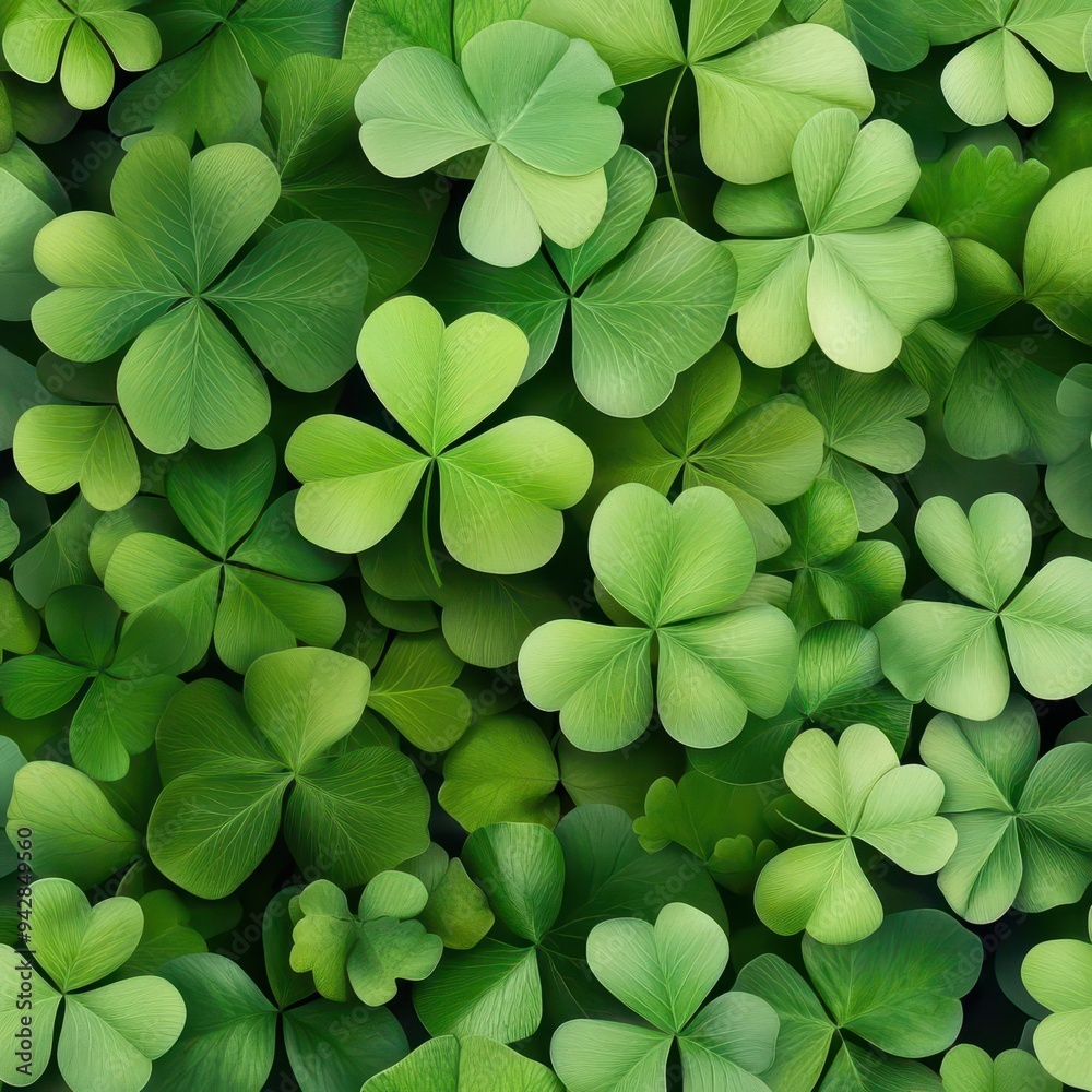 Vector clover seamless background illustration isolated Vector clover seamless background illustration isolated