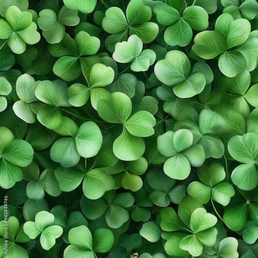 Vector clover seamless background illustration isolated Vector clover seamless background illustration isolated