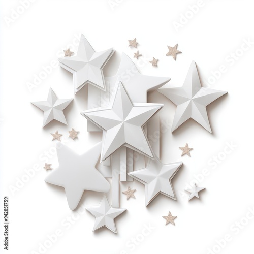 White star spikes overlay isolated isolated on white background png