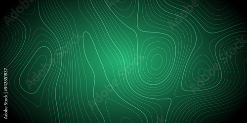 Abstract wavy topographic line background. Seamless pattern and banner design. Modern and dynamic feel to topographic mapping vector illustration.