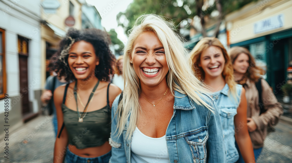 A cheerful blonde woman wearing glasses and a yellow hoodie smiles brightly, standing with friends dressed similarly in a casual outdoor setting.
A cheerful blonde woman wearing glasses and a yellow hoodie smiles brightly, standing with friends dressed similarly in a casual outdoor setting.