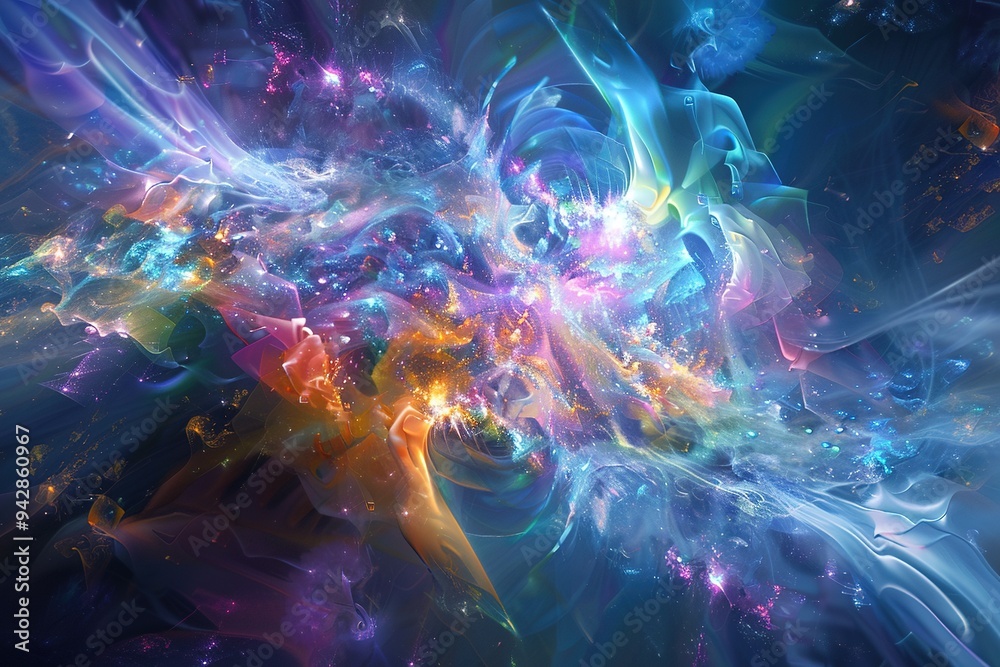 swirling luminous mass floating around in 3d with hexagonal jesus Look at the birds of the air swirling luminous mass floating around in 3d with hexagonal jesus Look at the birds of the air