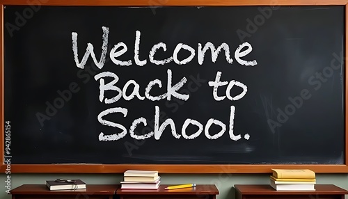 Welcome Back to School Chalkboard Classroom