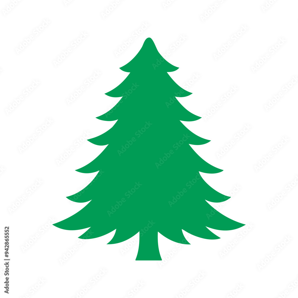 Cartoon abstract christmas tree with stars and balls vector, Christmas Tree Color Flat Icon, merry xmas celebration happy new year decoration vector illustration. Cartoon abstract christmas tree with stars and balls vector, Christmas Tree Color Flat Icon, merry xmas celebration happy new year decoration vector illustration.