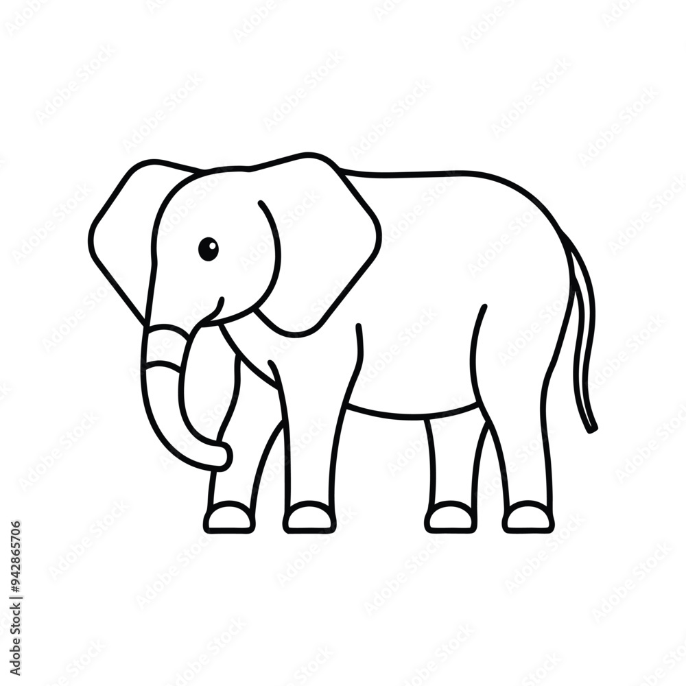 elephant vector outline minimalist and characters funny elephant vector outline minimalist and characters funny