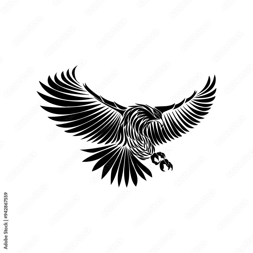 Eagle icon. Bald eagle logo. Eagle glyph. eagle silhouette Eagle icon. Bald eagle logo. Eagle glyph. eagle silhouette