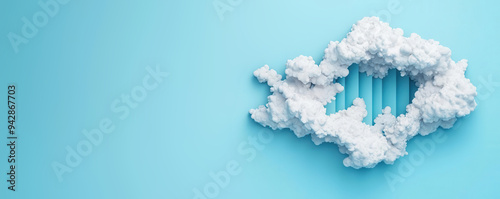Wallpaper Mural Abstract digital cloud with fragmented layers, representing scalable cloud architecture, Cloud Architecture, Scalable Systems Torontodigital.ca