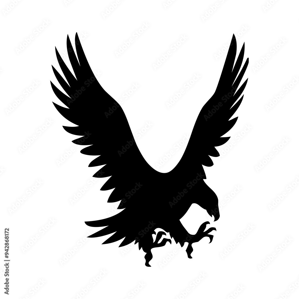 Obraz premium Eagle icon. Bald eagle logo. Eagle glyph. eagle silhouette