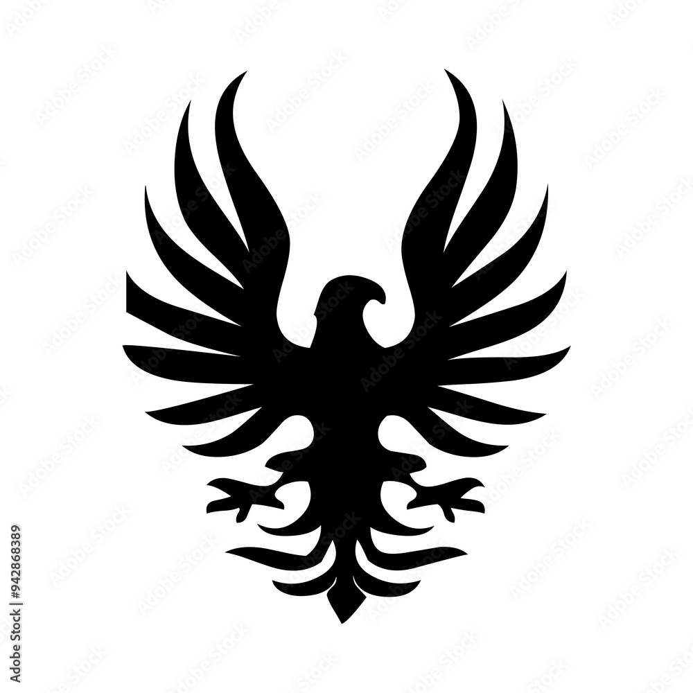 Fototapeta premium Eagle icon. Bald eagle logo. Eagle glyph. eagle silhouette