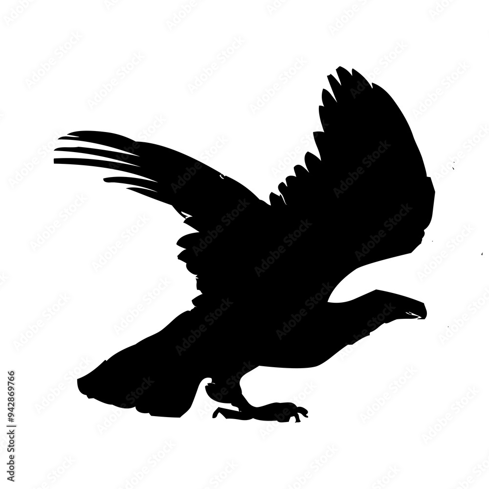 Obraz premium Eagle icon. Bald eagle logo. Eagle glyph. eagle silhouette
