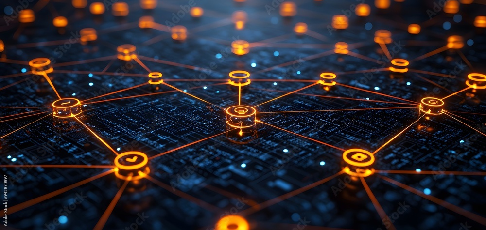 An intricate 3D network featuring glowing search engine icons connected by luminous lines. The background is dark, creating a futuristic atmosphere filled with digital energy. An intricate 3D network featuring glowing search engine icons connected by luminous lines. The background is dark, creating a futuristic atmosphere filled with digital energy.