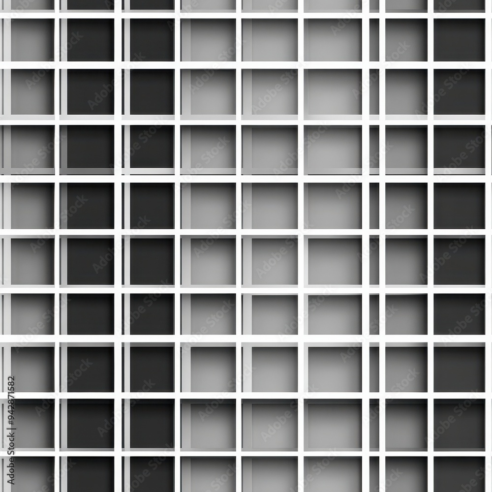 seamless pattern, A modern grid pattern in black and white, showcasing minimalistic geometric design and architectural elements. seamless pattern, A modern grid pattern in black and white, showcasing minimalistic geometric design and architectural elements.
