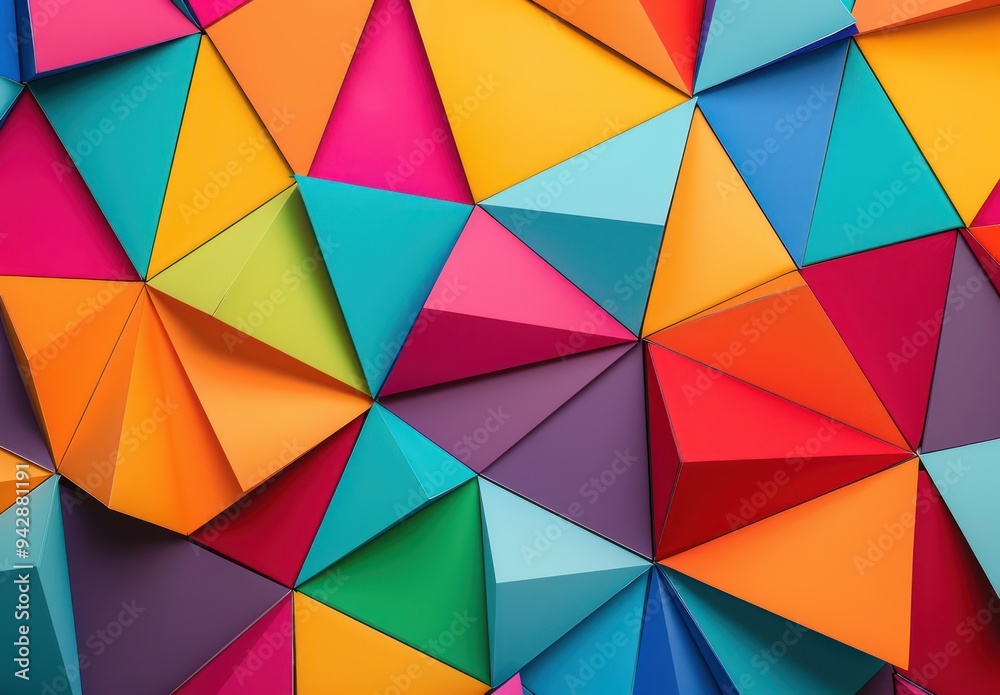 Abstract Colorful Triangular Pattern Abstract Colorful Triangular Pattern