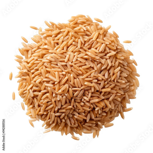 Pile of Brown Rice Isolated on a Transparent Background