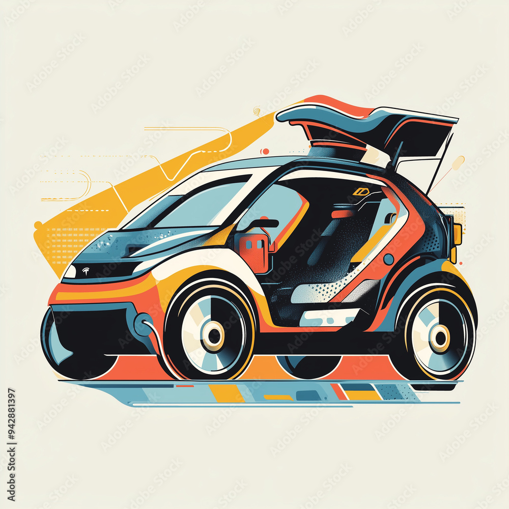 Fototapeta premium electric car