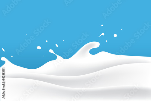 wavy milk liquid background. yogurt element