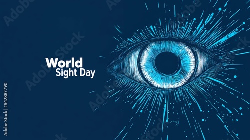 Celebrate World Sight Day - Promoting Global Eye Health and Vision Wellness through Awareness and Action. Clarity and Vision for a Brighter World Illustration Template.