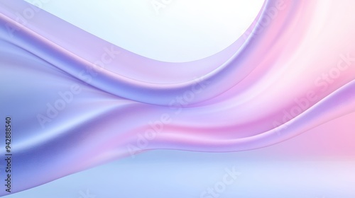 A purple and pink wave is shown on a white background. The wave is made up of many different shades of purple and pink, creating a sense of movement and fluidity. Scene is one of calmness