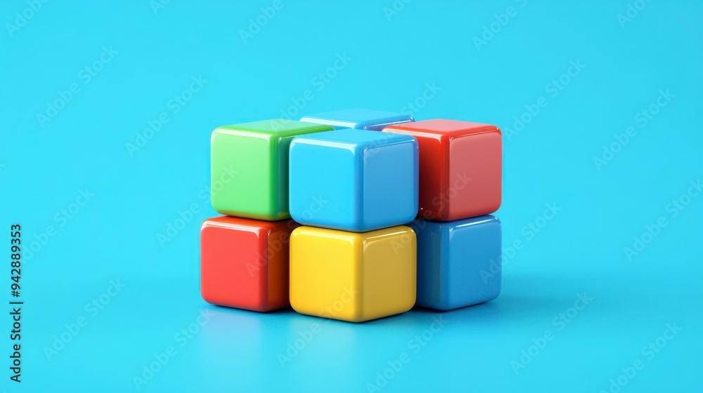3D Illustrator is a set of overlapping squares in bright colors to convey the planning and complexity of the work. 3D Illustrator is a set of overlapping squares in bright colors to convey the planning and complexity of the work.