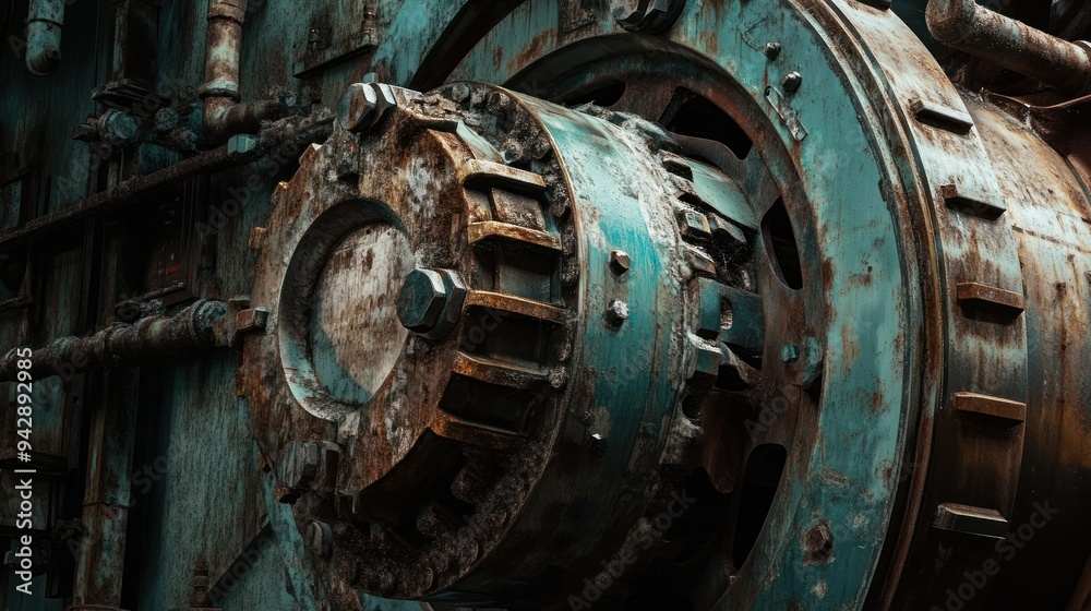 Rusty Gear and Industrial Machinery Detail Rusty Gear and Industrial Machinery Detail