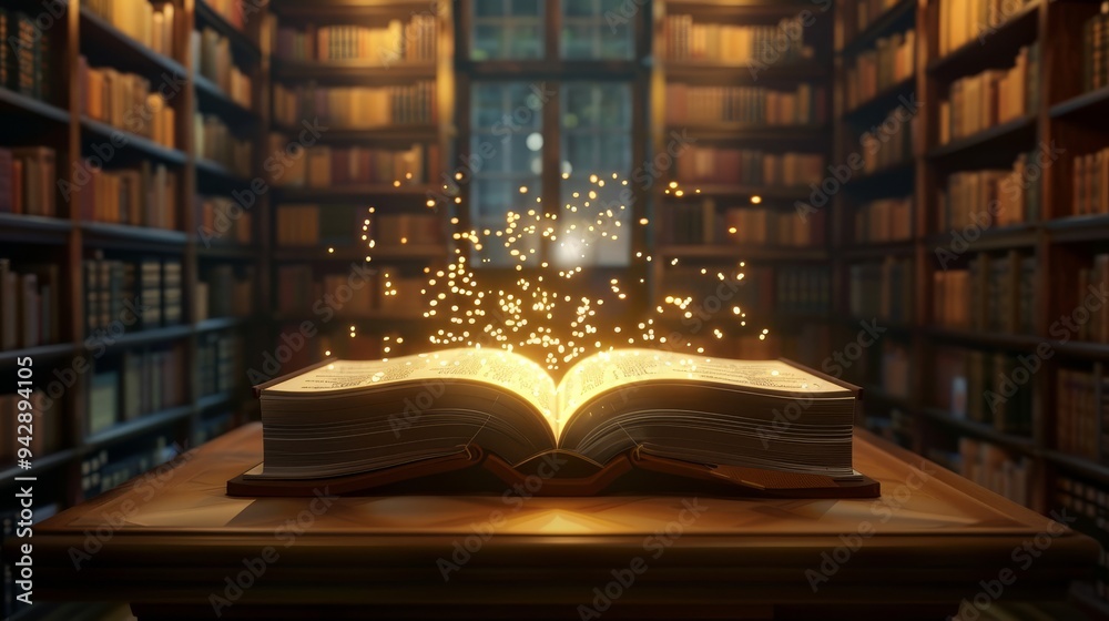Pages illuminated and flipping as if animated. Pages illuminated and flipping as if animated.