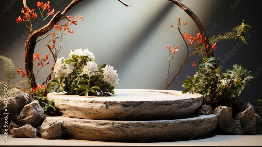 a vase with flowers sitting on top of a table
