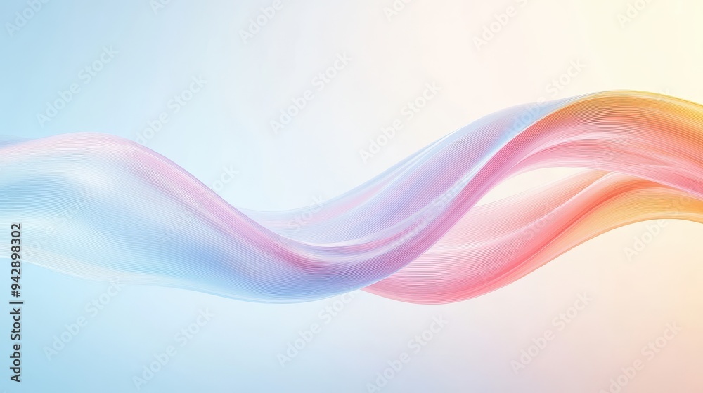 A colorful wave with a blue and pink stripe. The wave is very long and has a lot of detail A colorful wave with a blue and pink stripe. The wave is very long and has a lot of detail