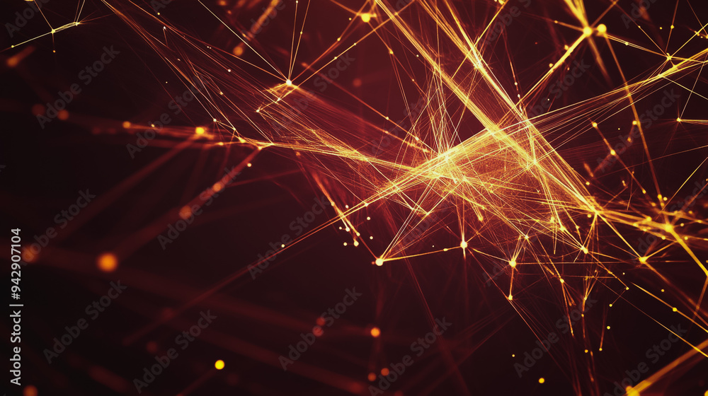 Abstract colorful business connection of lines from nodes It is connected to endless nodes and represents the innovation of communication in the network with black background Abstract colorful business connection of lines from nodes It is connected to endless nodes and represents the innovation of communication in the network with black background