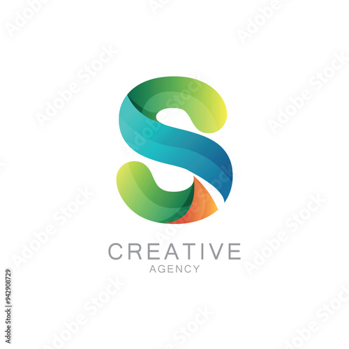 Colorful Creative Agency Logo With Gradient Letter S Design
