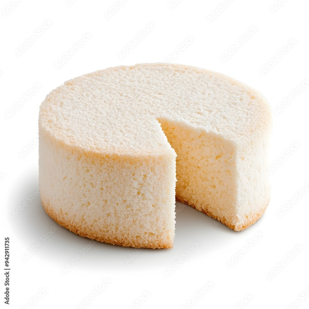Perfectly Crafted Thai Rice Cake on White Background Macro Shot of Delectable Dessert Perfectly Crafted Thai Rice Cake on White Background Macro Shot of Delectable Dessert