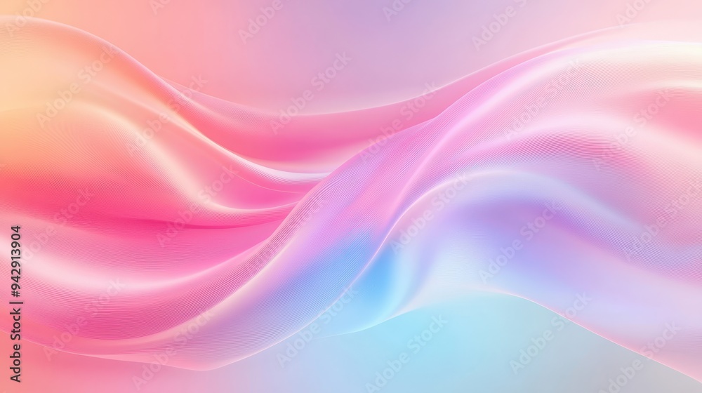 Fototapeta premium A pink and blue wave with a purple and blue swirl. The colors are bright and vibrant, creating a sense of energy and movement. The wave appears to be flowing and dynamic, as if it is in motion