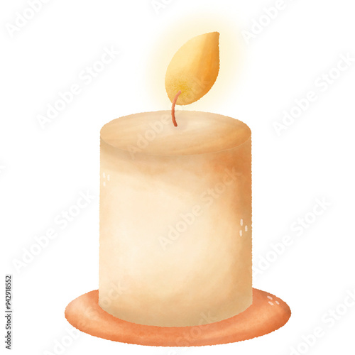 Autumn cute candle