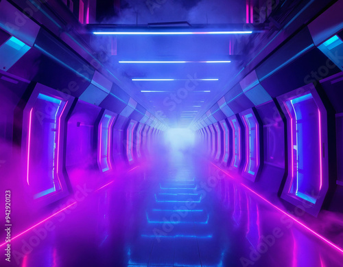 neon fog tunnel