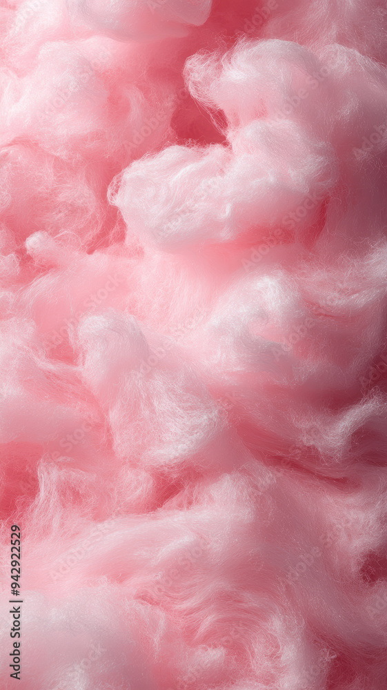 Fototapeta premium Fluffy Pink Cotton Candy Texture