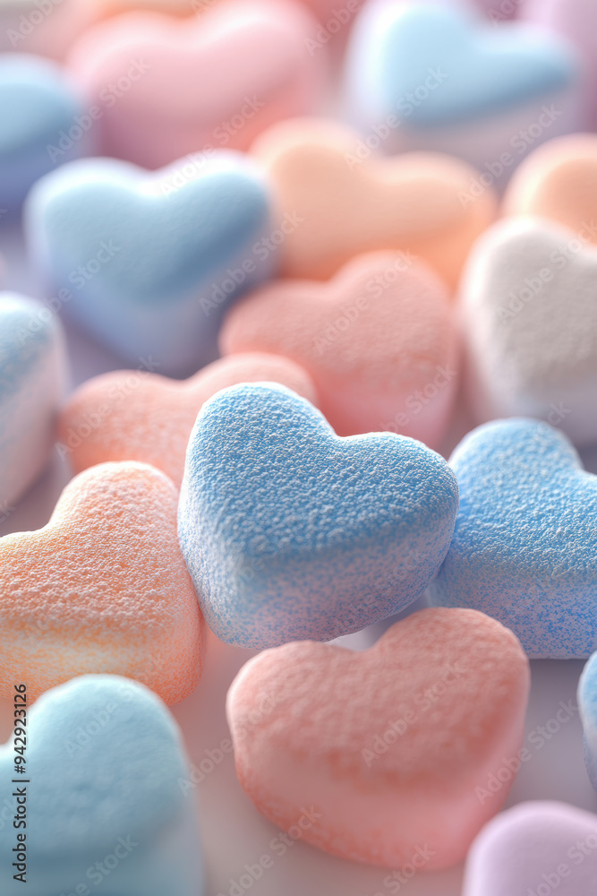 Obraz premium Assorted Pastel Marshmallows Background