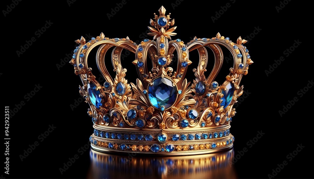 gold crown and world's most rare gemstones hand crafted. generative AI tools gold crown and world's most rare gemstones hand crafted. generative AI tools