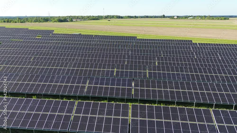 Solar panels in a large field Solar panels in a large field
