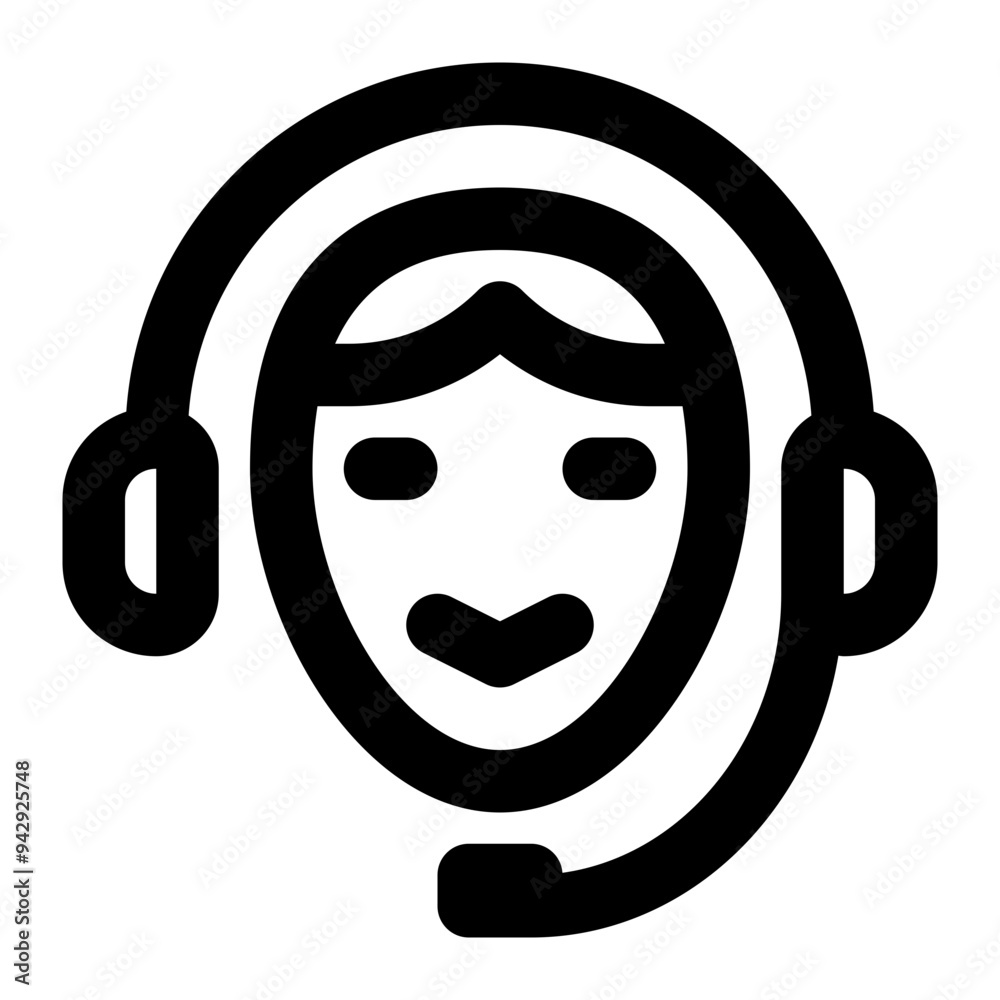 Fototapeta premium customer service, customer care, customer relationship, call center, contact center, crm outline icon