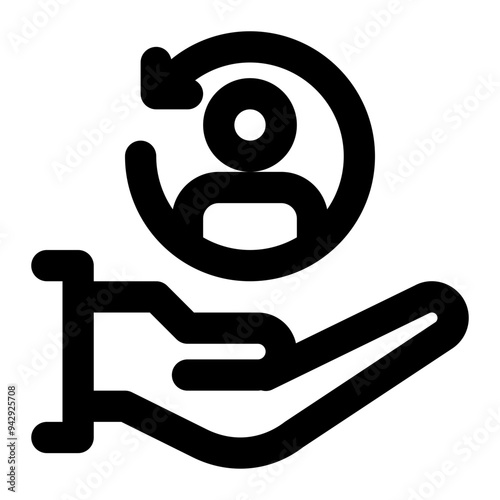 customer retention, retention, customer loyalty, crm, loyal customer outline icon