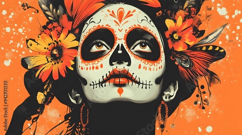 DIA DE MUERTOS. BACKGROUND WALLPAPER photo