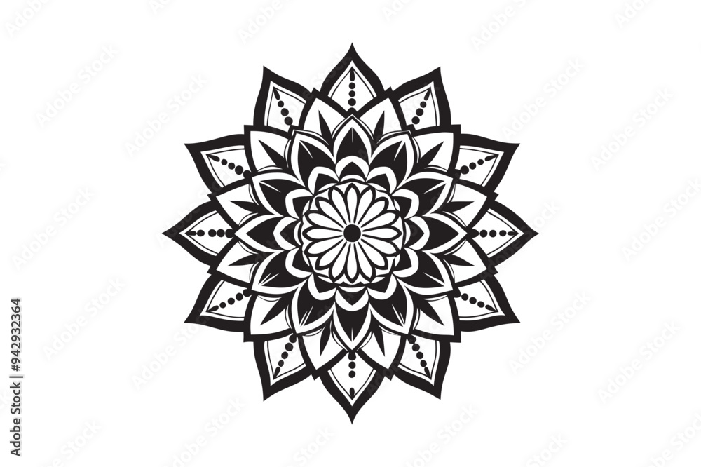 Mandala silhouette vector illustration Mandala silhouette vector illustration