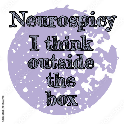 Neurospicy or neurodivergent illustration