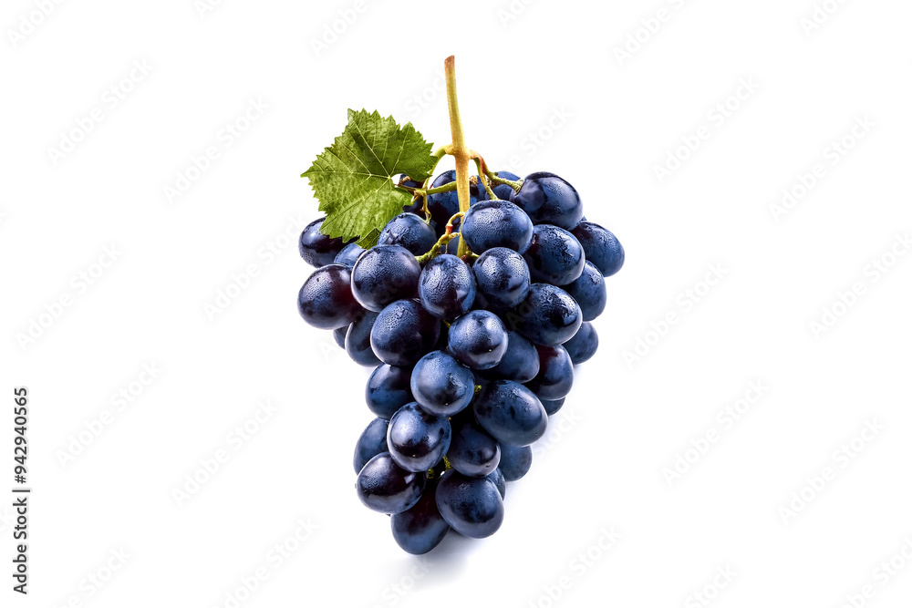 A Fresh White Grapes Isolated on White Background A Fresh White Grapes Isolated on White Background
