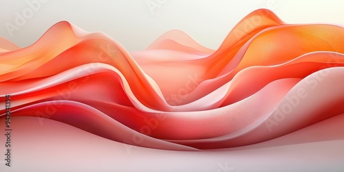 Abstract Orange and Pink Waves