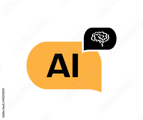 AI icon on white background	