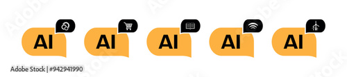 AI icon on white background	